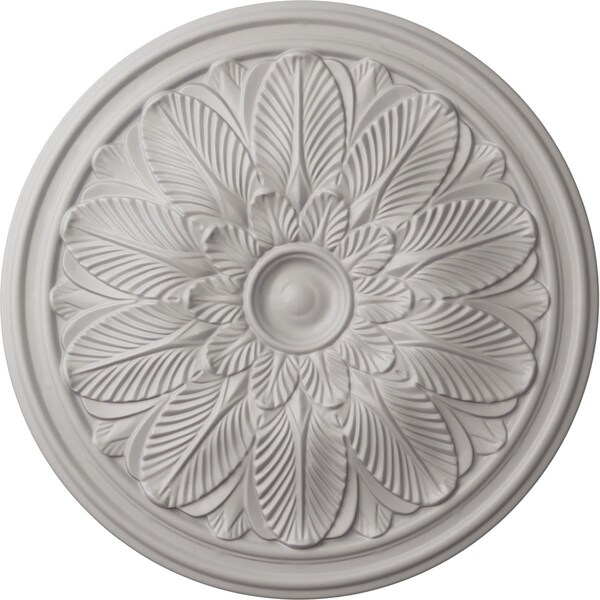 Ekena Millwork Bordeaux Ceiling Medallion (Fits Canopies up to 3 1/4"), 22 5/8"OD x 1 3/4"P, Ultra Pure White CM22BOUWF - main